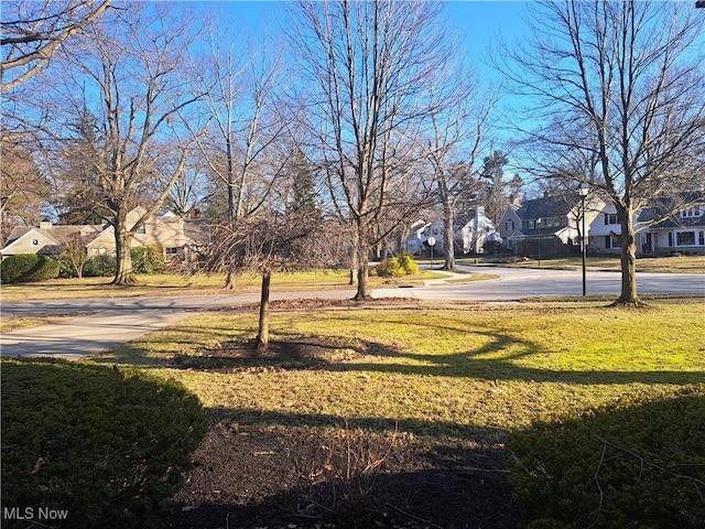 view of yard with a residential view