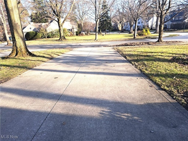 view of street with a residential view