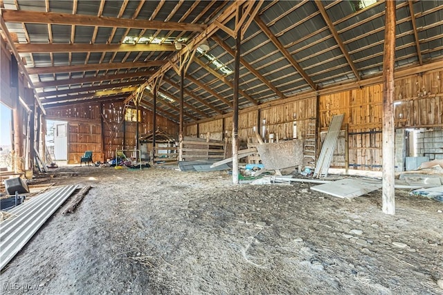 misc room featuring vaulted ceiling