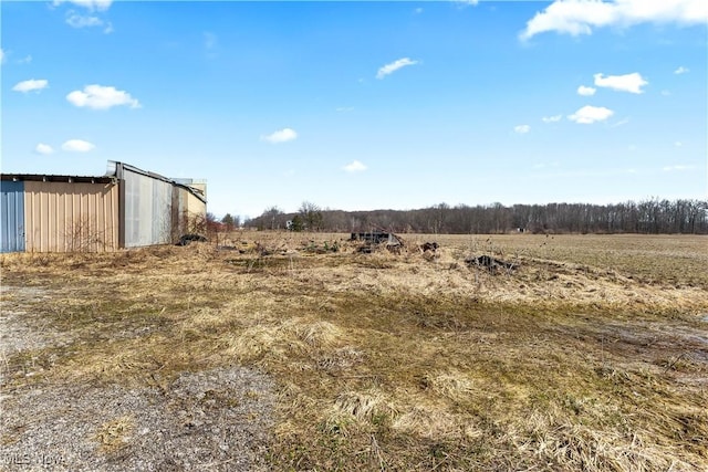 view of yard featuring an outbuilding and a pole building