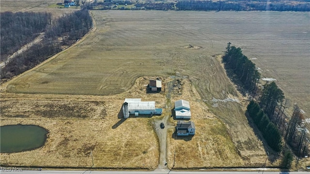 bird's eye view with a rural view