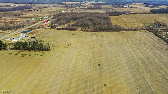 aerial view with a rural view