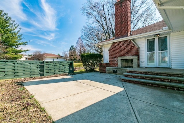 view of patio / terrace with fence