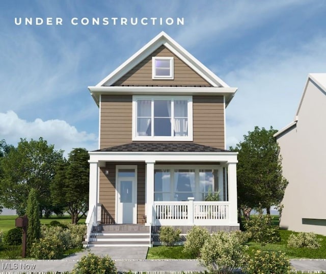 view of front of home featuring a porch