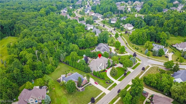 aerial view featuring a residential view