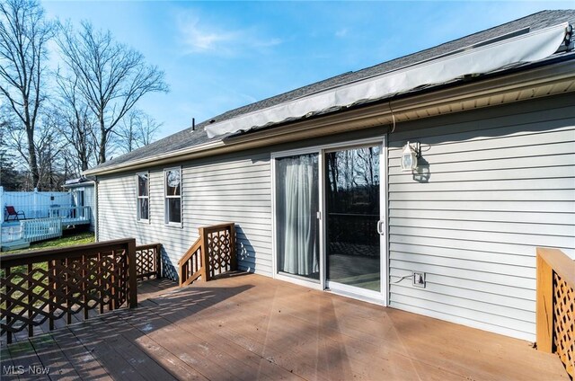 421 Hills Creek Rd, Brookfield, OH 44403 - view of wooden terrace