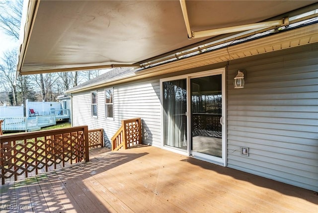 421 Hills Creek Rd, Brookfield, OH 44403 - view of wooden deck