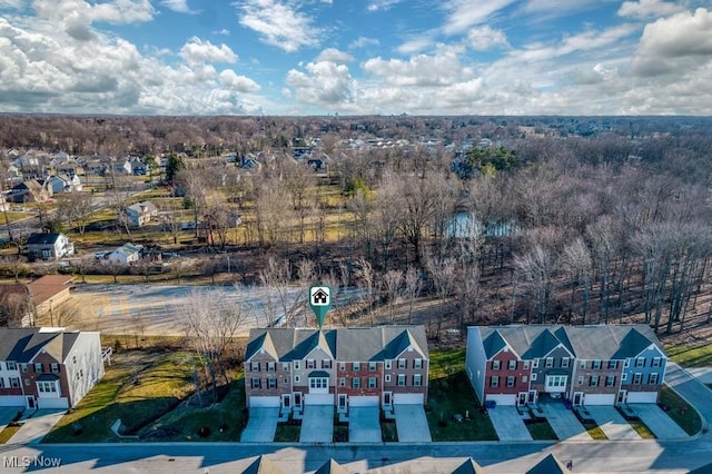 drone / aerial view featuring a residential view