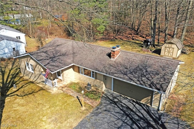 birds eye view of property