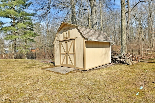 view of shed