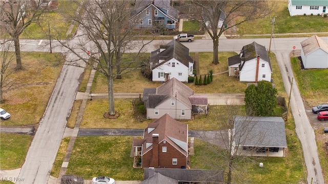 bird's eye view with a residential view