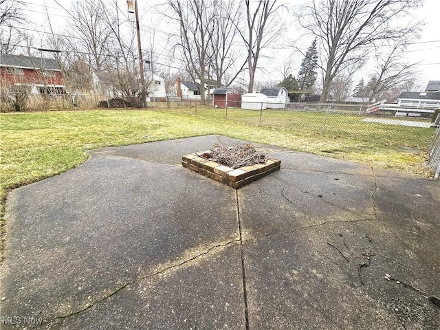 view of patio featuring a fenced backyard