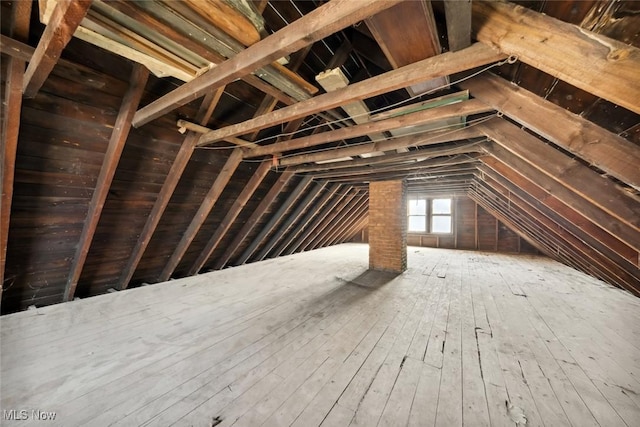 view of attic