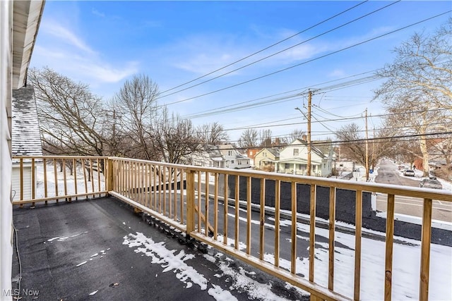 balcony featuring a residential view