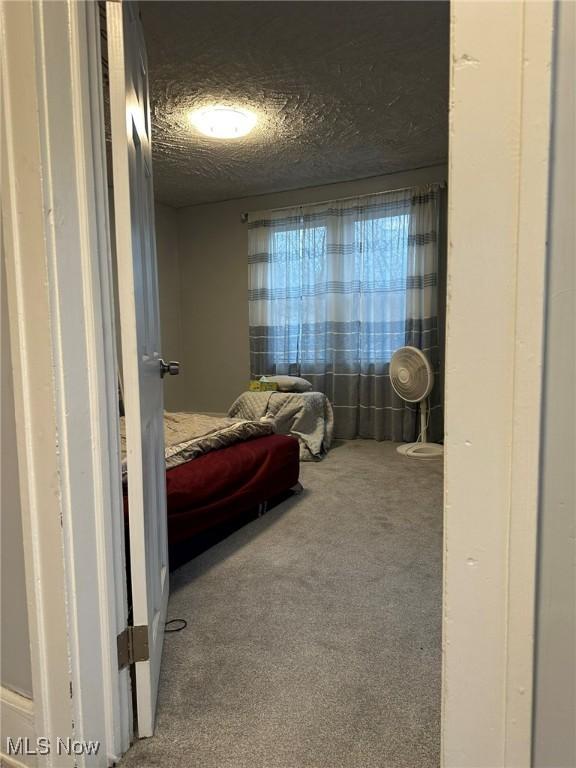 174 Colony Cres, Akron, OH 44305 - carpeted bedroom featuring a textured ceiling