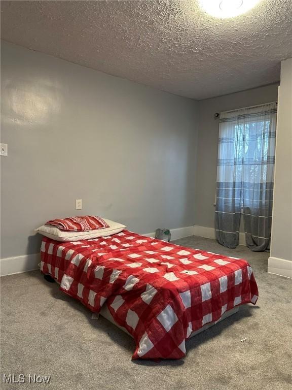 174 Colony Cres, Akron, OH 44305 - carpeted bedroom featuring baseboards and a textured ceiling