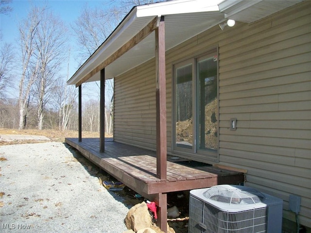 8045 State Route 555, Cutler, OH 45724 - wooden terrace featuring central air condition unit