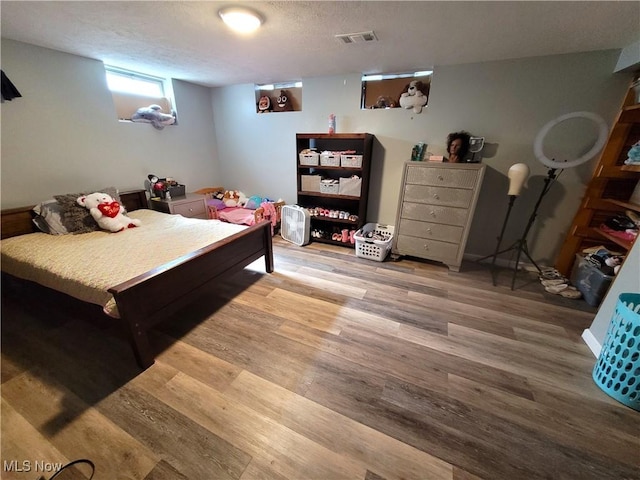 145 Maplewood Ave, Rittman, OH 44270 - bedroom with wood finished floors, visible vents, and a textured ceiling