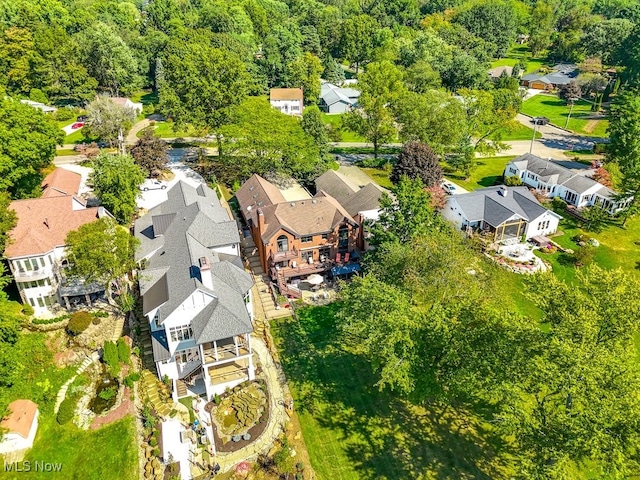 birds eye view of property featuring a residential view