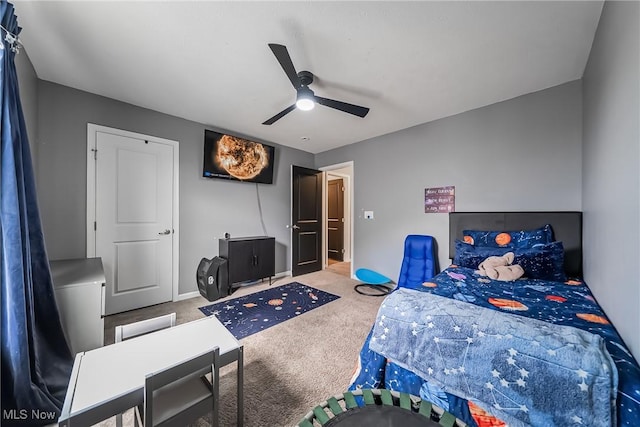784 Hilliary Ln, Aurora, OH 44202 - bedroom with ceiling fan and carpet floors