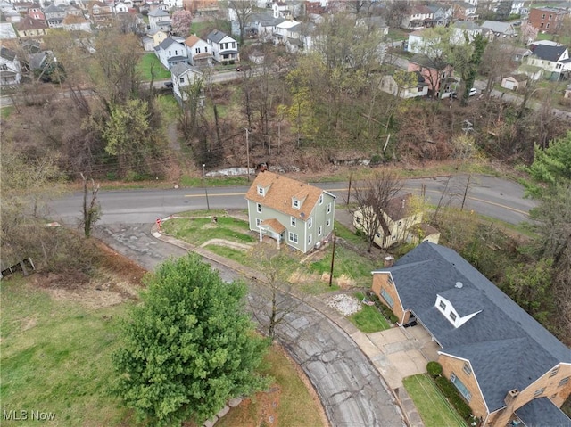 bird's eye view with a residential view