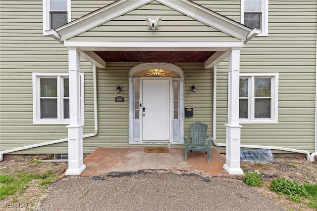 view of doorway to property