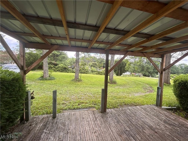 78790 Hamilton Ridge Rd, Freeport, OH 43973 - wooden terrace featuring a yard