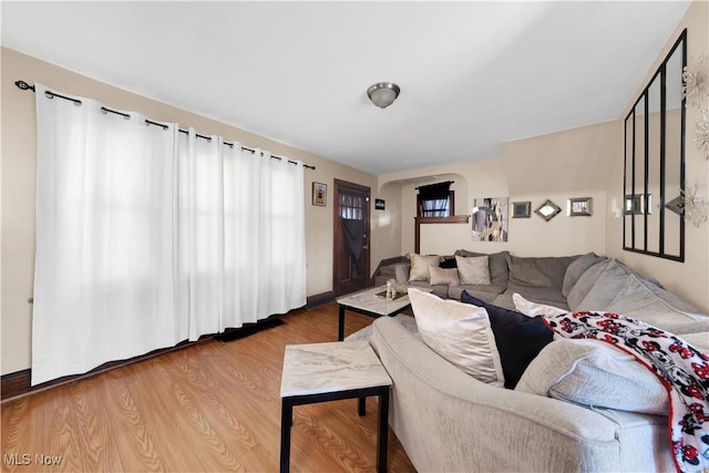 1292 Tampa Ave, Akron, OH 44314 - living room featuring wood finished floors
