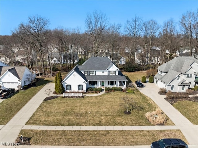 drone / aerial view featuring a residential view
