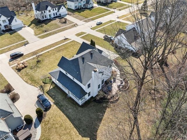 drone / aerial view with a residential view