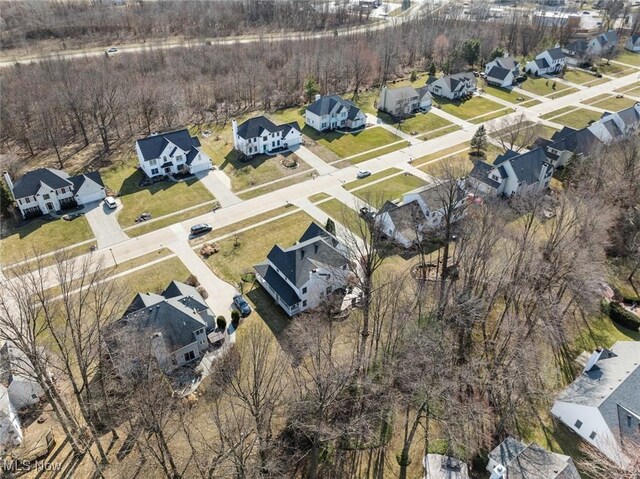 bird's eye view featuring a residential view