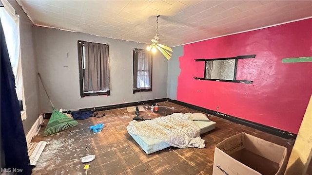 bedroom with baseboards