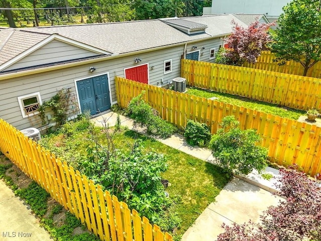 1581 E 118th St, Cleveland, OH 44106 - view of front facade featuring fence, central AC, and roof with shingles
