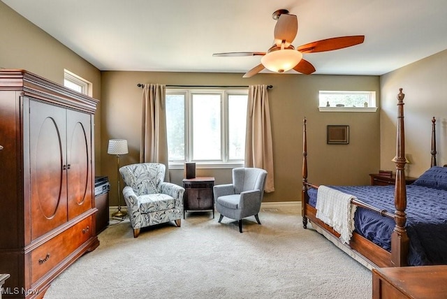 1581 E 118th St, Cleveland, OH 44106 - bedroom with light carpet and ceiling fan