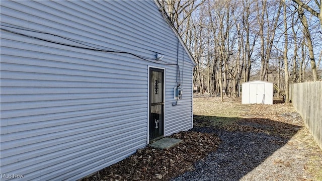 exterior space featuring fence