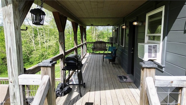 16223 Wooly Bear Ln, Kimbolton, OH 43749 - deck with cooling unit and covered porch