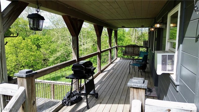 16223 Wooly Bear Ln, Kimbolton, OH 43749 - wooden deck featuring grilling area and cooling unit