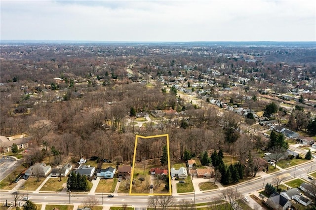 bird's eye view with a residential view