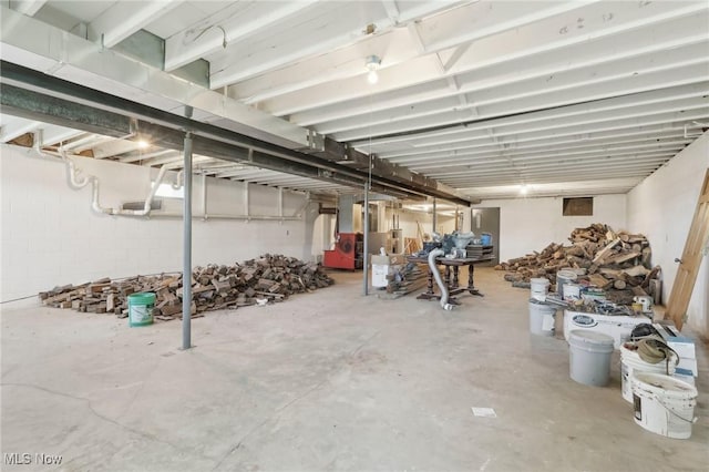 1525 Old Kyle Rd, Dorset, OH 44032 - unfinished basement featuring heating unit