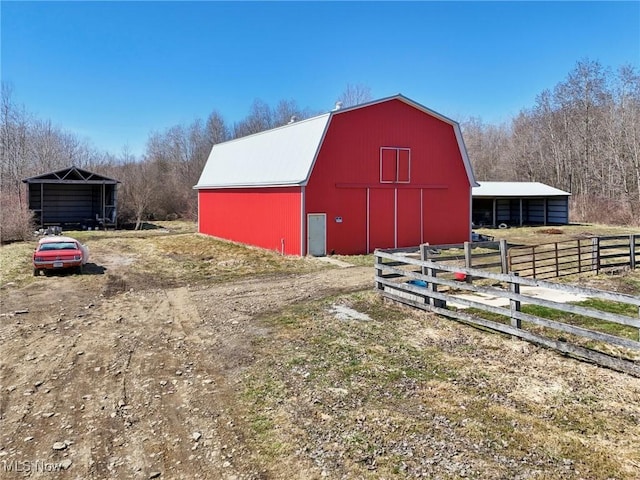 1525 Old Kyle Rd, Dorset, OH 44032 - view of barn featuring dirt driveway and fence