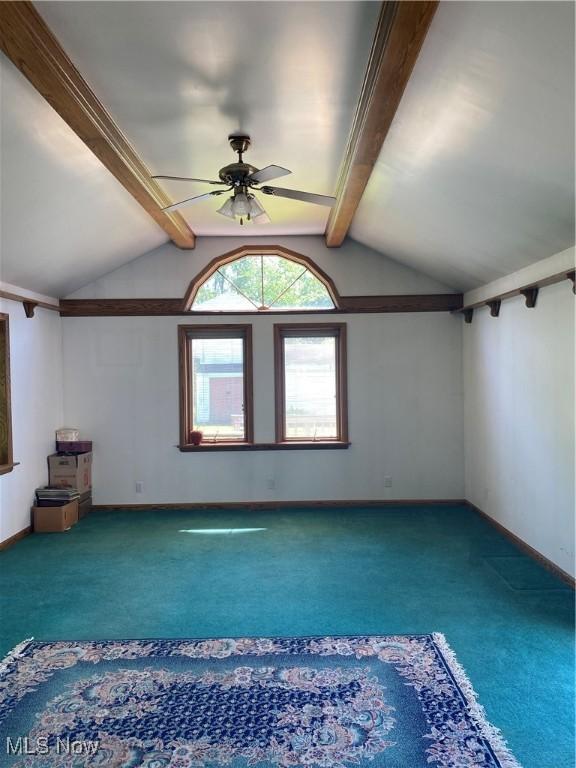 30173 Georgetown Rd, Salem, OH 44460 - empty room with carpet floors, a ceiling fan, and baseboards