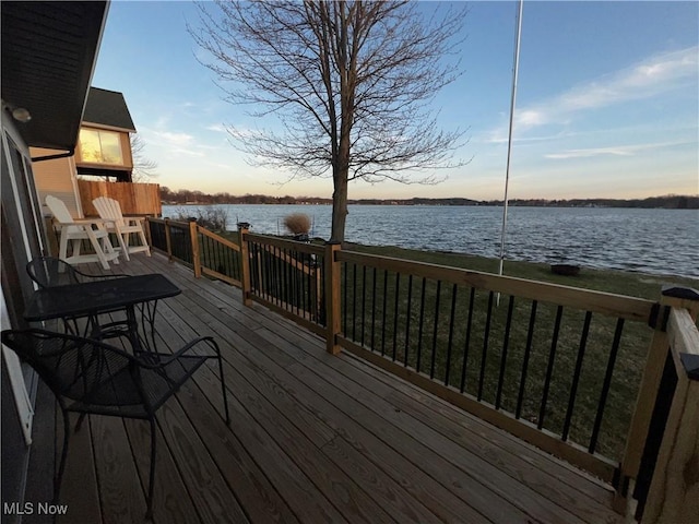 2326 Canfield Rd, Akron, OH 44312 - wooden terrace featuring a water view