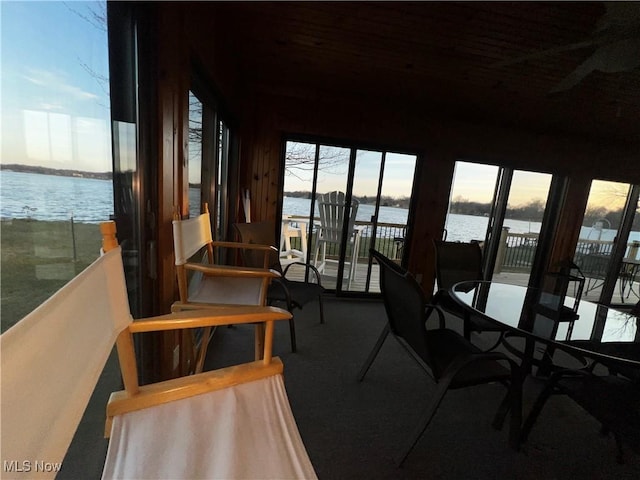 2326 Canfield Rd, Akron, OH 44312 - sunroom / solarium with a water view and a healthy amount of sunlight