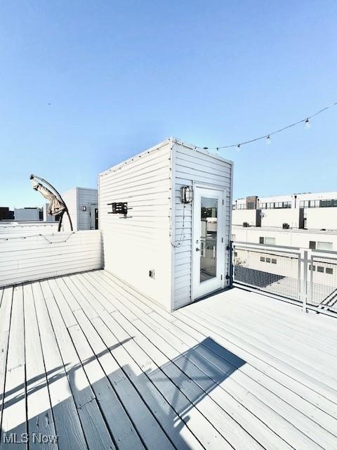 1261 W 74, Cleveland, OH 44102 - view of wooden terrace