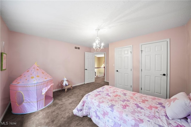4100 Chagrin River Rd, Moreland Hills, OH 44022 - bedroom featuring carpet, a chandelier, and baseboards