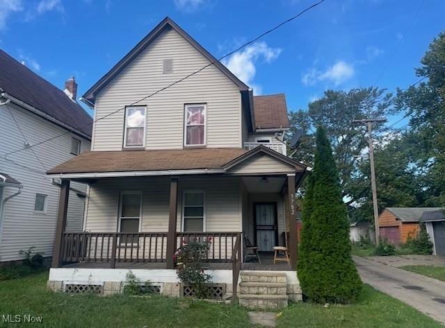 3782 W 38th St, Cleveland, OH 44109 - view of front of property featuring covered porch and roof with shingles