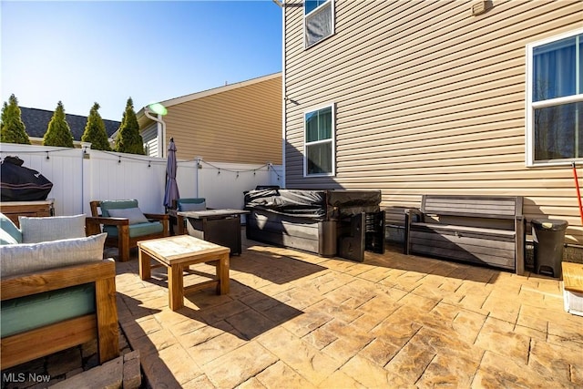 3186 Blackburn Ln, Brunswick, OH 44212 - view of patio with fence and outdoor lounge area