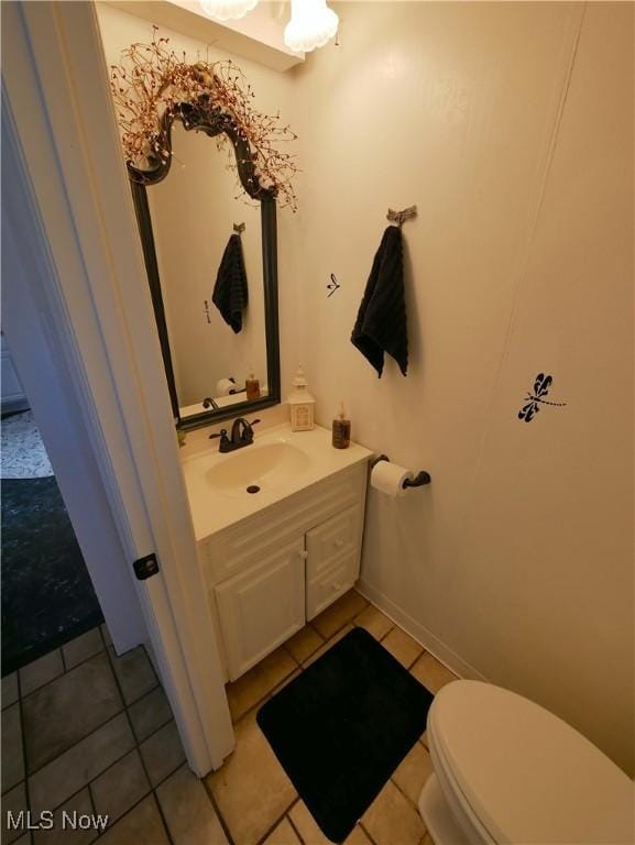 2616 Eldersville Rd, Follansbee, WV 26037 - bathroom with toilet, vanity, and tile patterned flooring