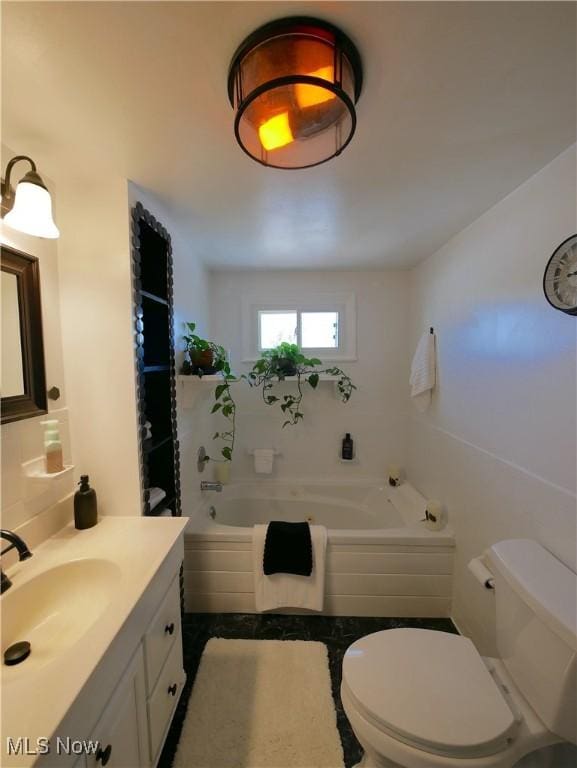 2616 Eldersville Rd, Follansbee, WV 26037 - bathroom with toilet, vanity, and a garden tub