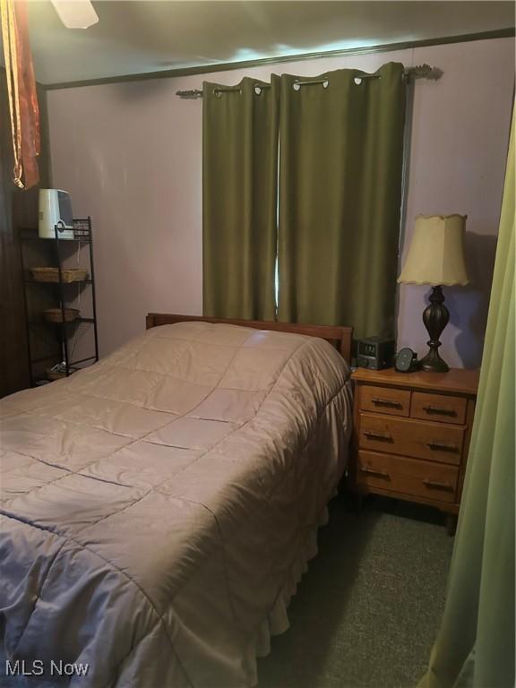 167 Andover Rd, Woodsfield, OH 43793 - bedroom with dark carpet
